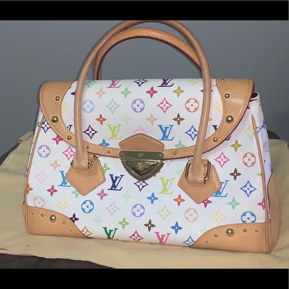 Authentic Louis Vuitton Beverly GM Multi  Blanc
